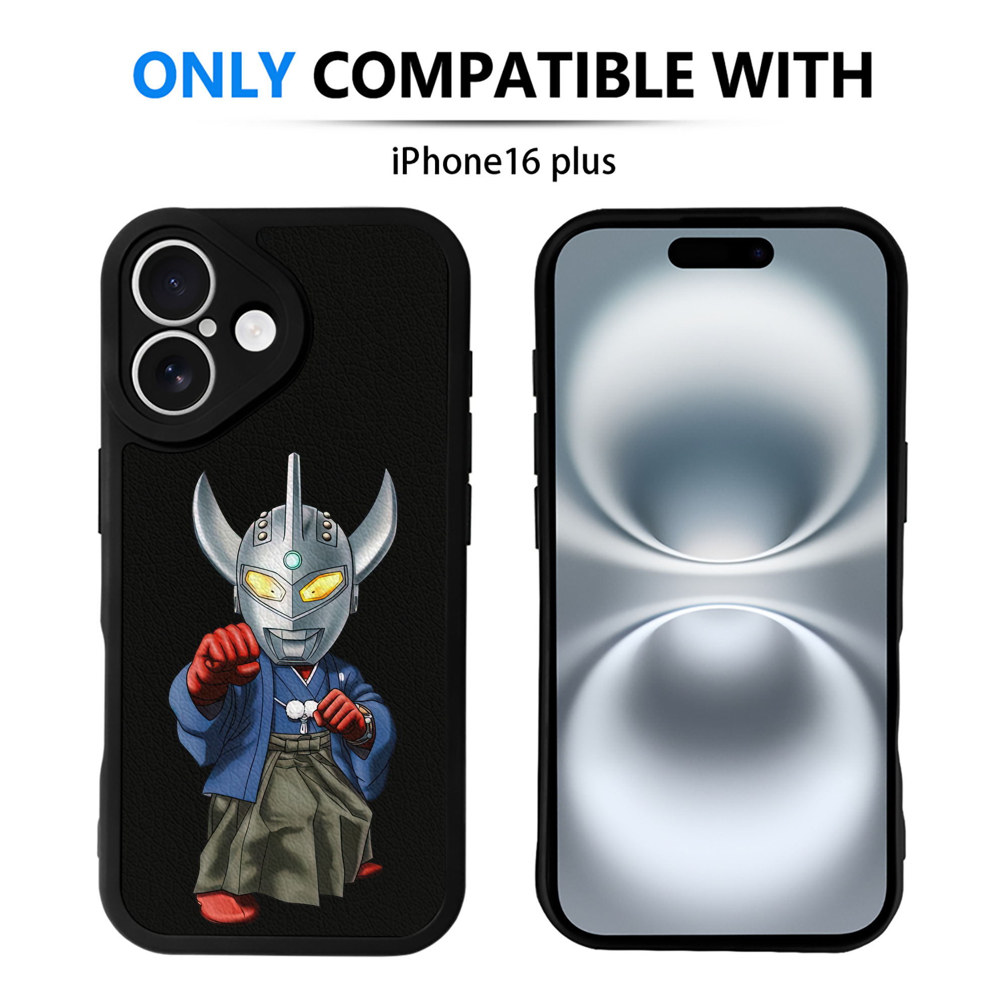 （画像用） ウルトラマン Ultraman 【iPhone 16シリーズ対応】シリコンスマホケース（レザー調） 材質：シリコン